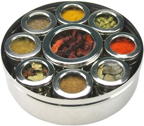 stainless steel spice tins